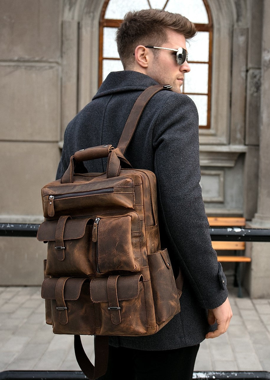 Elevate Your Style with the SoHo Handmade Genuine Leather Backpack