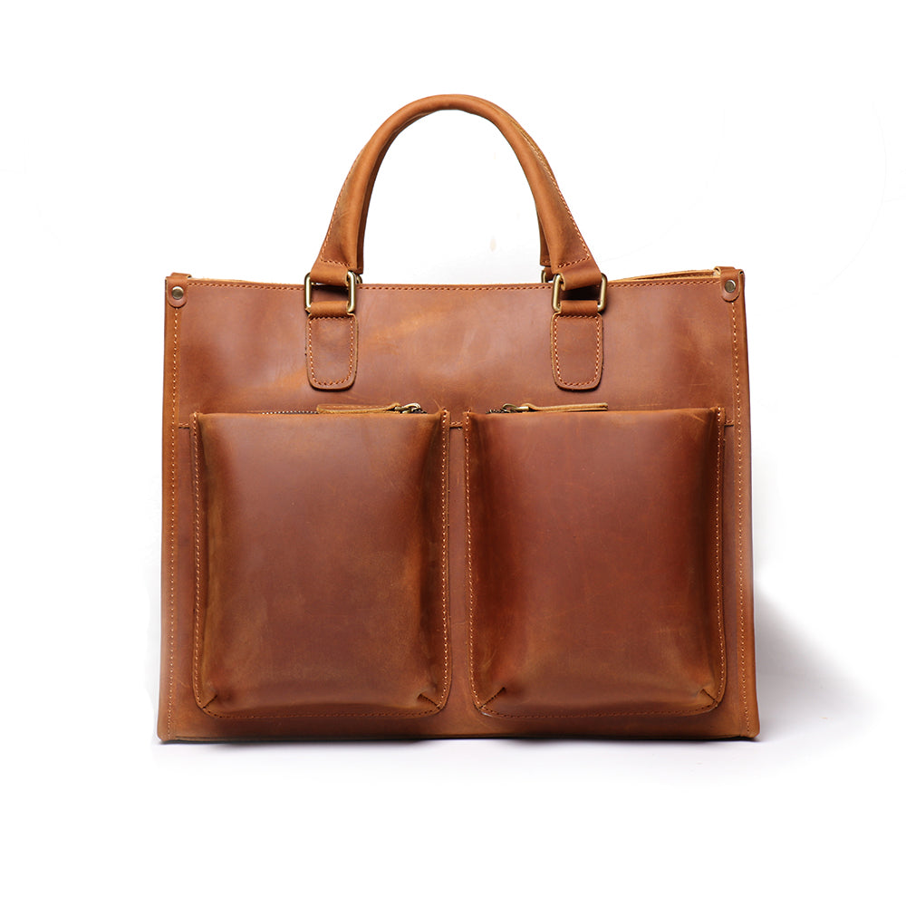 Stylish Delancey Vintage Leather Briefcase | Classic Messenger Bag for Professionals
