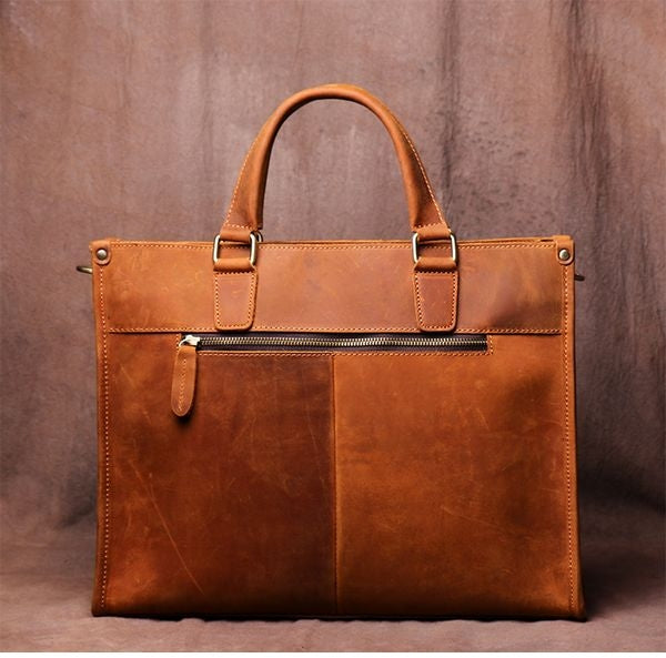 Stylish Delancey Vintage Leather Briefcase | Classic Messenger Bag for Professionals