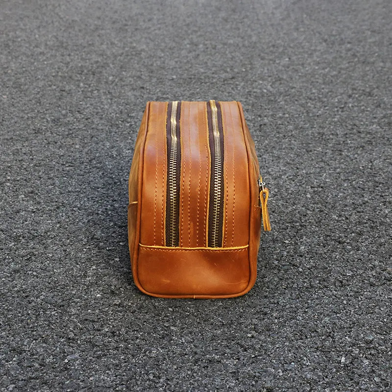 Luxurious Nomad Leather Toiletry Bag | Travel in Style with Genuine Leather Essentials