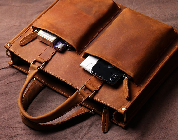 Stylish Delancey Vintage Leather Briefcase | Classic Messenger Bag for Professionals