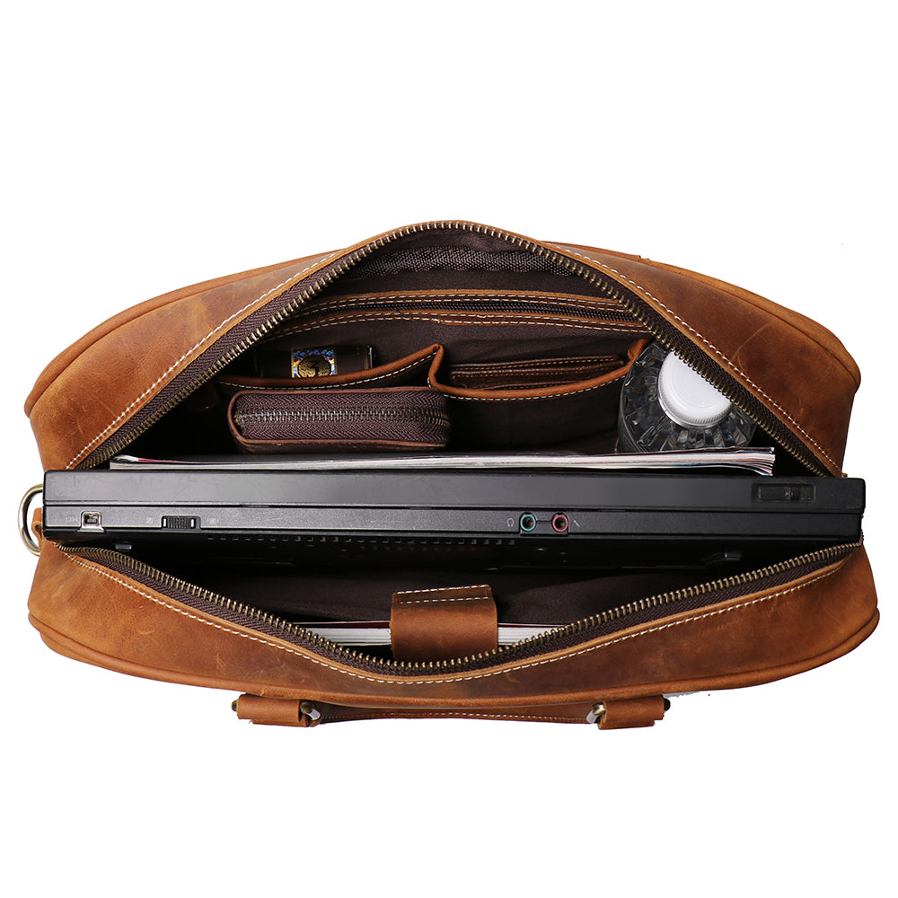 Stylish Benson Vintage Leather Laptop Briefcase – Perfect Blend of Elegance and Functionality