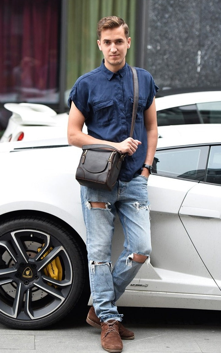 Chelsea | Chic Small Leather Camera Bag - Stylish Lens Case for Photography Lovers