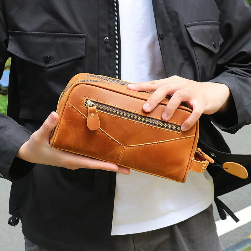 Luxurious Nomad Leather Toiletry Bag | Travel in Style with Genuine Leather Essentials