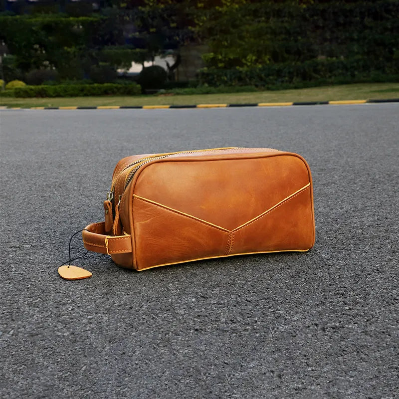 Luxurious Nomad Leather Toiletry Bag | Travel in Style with Genuine Leather Essentials