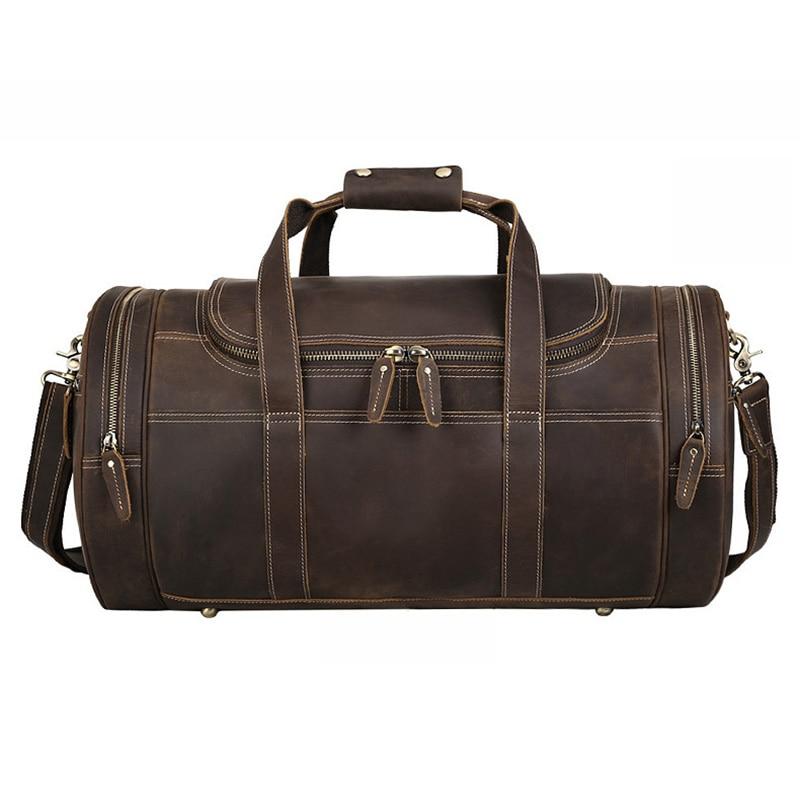 Explore the Warwick Weekender: Timeless Round Vintage Leather Travel Bag