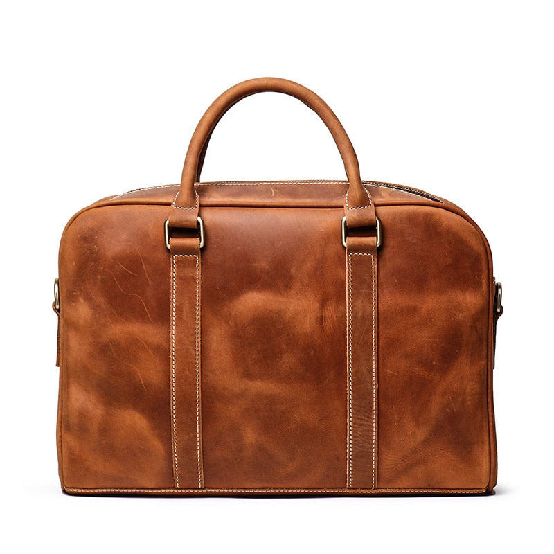 Stylish Benson Vintage Leather Laptop Briefcase – Perfect Blend of Elegance and Functionality