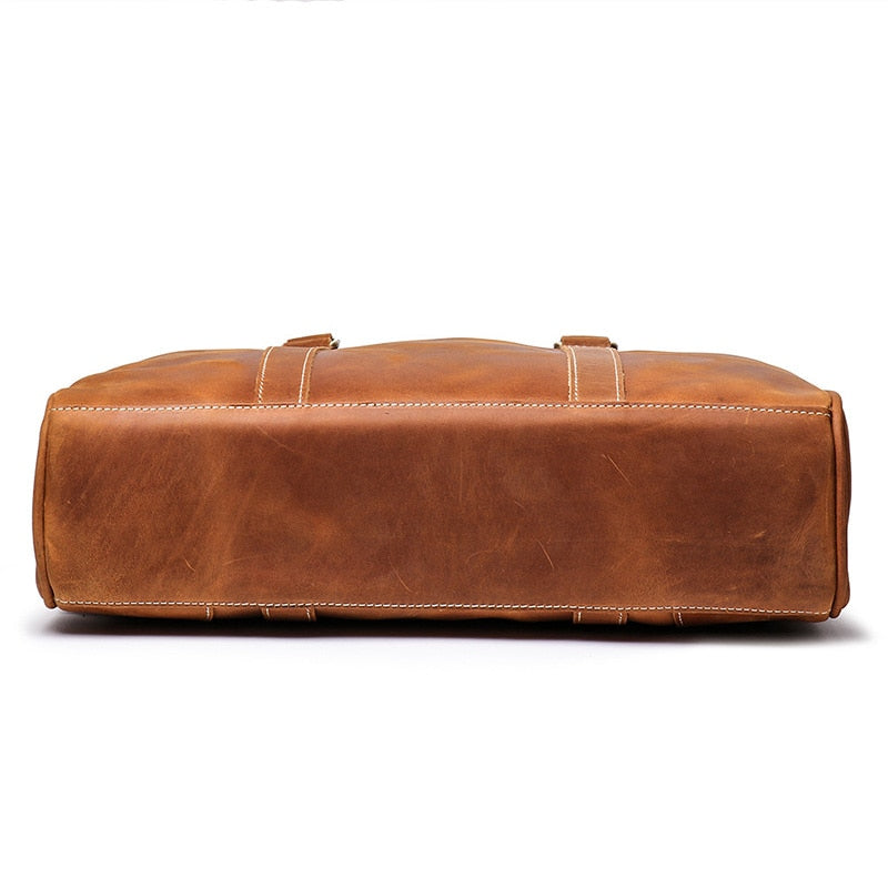 Stylish Benson Vintage Leather Laptop Briefcase – Perfect Blend of Elegance and Functionality