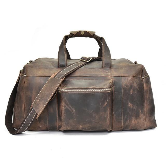 Clinton Luxury Leather Duffle Bag | Spacious Weekender Essential
