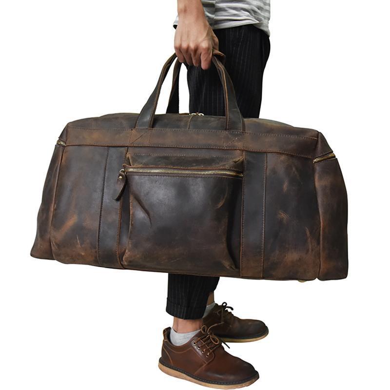 Clinton Luxury Leather Duffle Bag | Spacious Weekender Essential