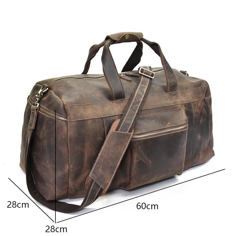 Clinton Luxury Leather Duffle Bag | Spacious Weekender Essential