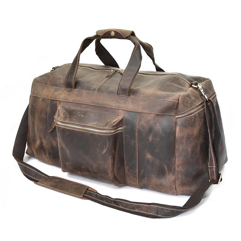 Clinton Luxury Leather Duffle Bag | Spacious Weekender Essential