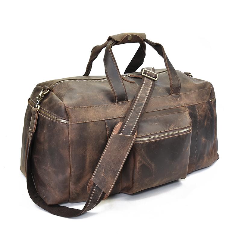 Clinton Luxury Leather Duffle Bag | Spacious Weekender Essential
