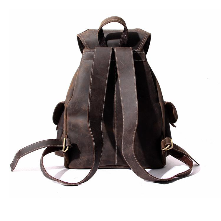 Elevate Your Adventure with the Rockland Leather Rucksack - Crafted from Genuine Leather!