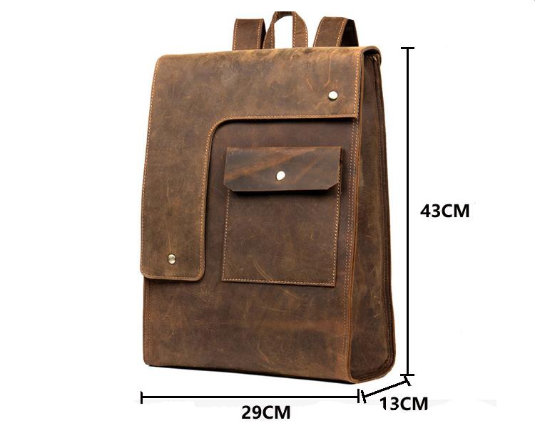 Riverside Vintage Leather Backpack - Timeless Style Meets Functionality