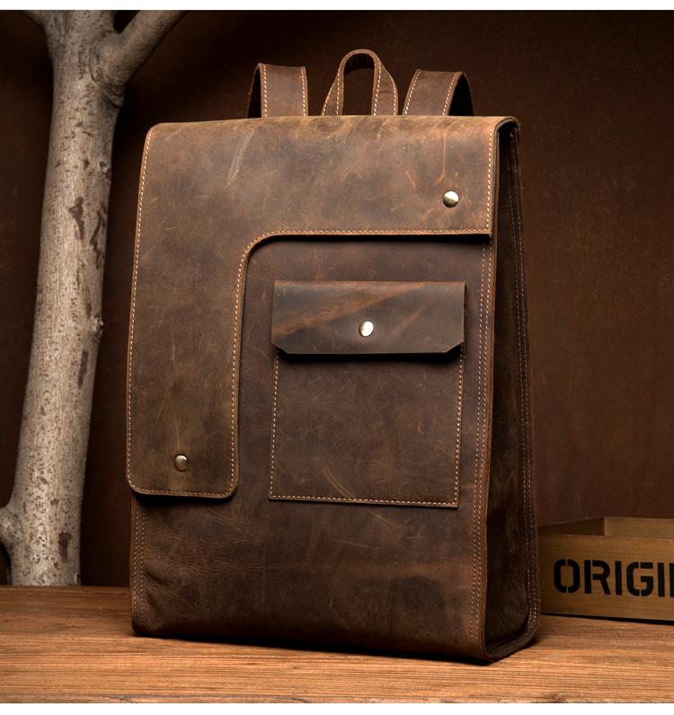 Riverside Vintage Leather Backpack - Timeless Style Meets Functionality