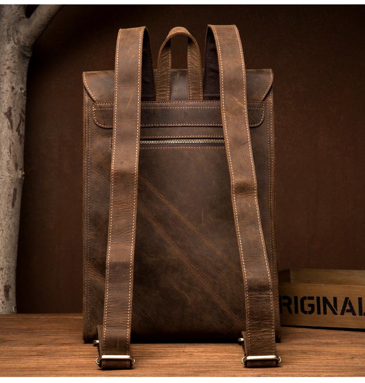 Riverside Vintage Leather Backpack - Timeless Style Meets Functionality