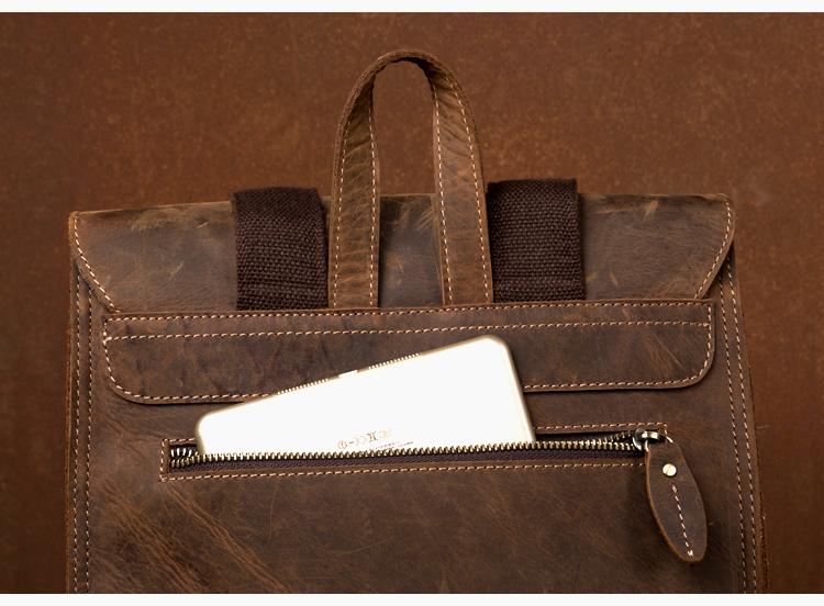 Riverside Vintage Leather Backpack - Timeless Style Meets Functionality