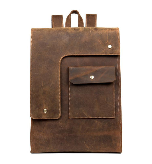 Riverside Vintage Leather Backpack - Timeless Style Meets Functionality