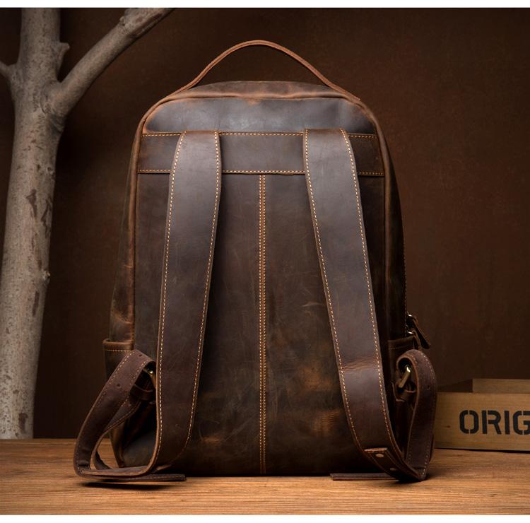 The Varick Vintage Leather Backpack | Chic Minimalist Design