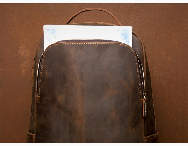 The Varick Vintage Leather Backpack | Chic Minimalist Design