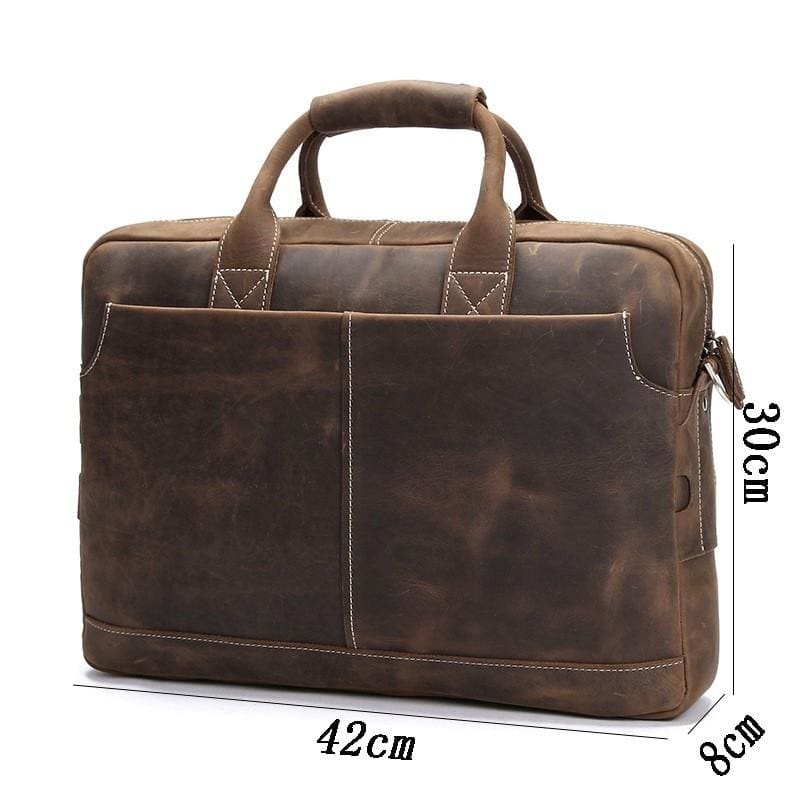 Elevate Your Style with the Weston Vintage Leather Messenger Briefcase