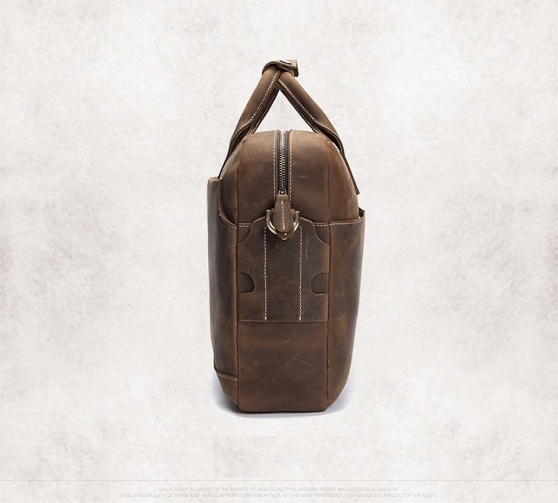 Elevate Your Style with the Weston Vintage Leather Messenger Briefcase