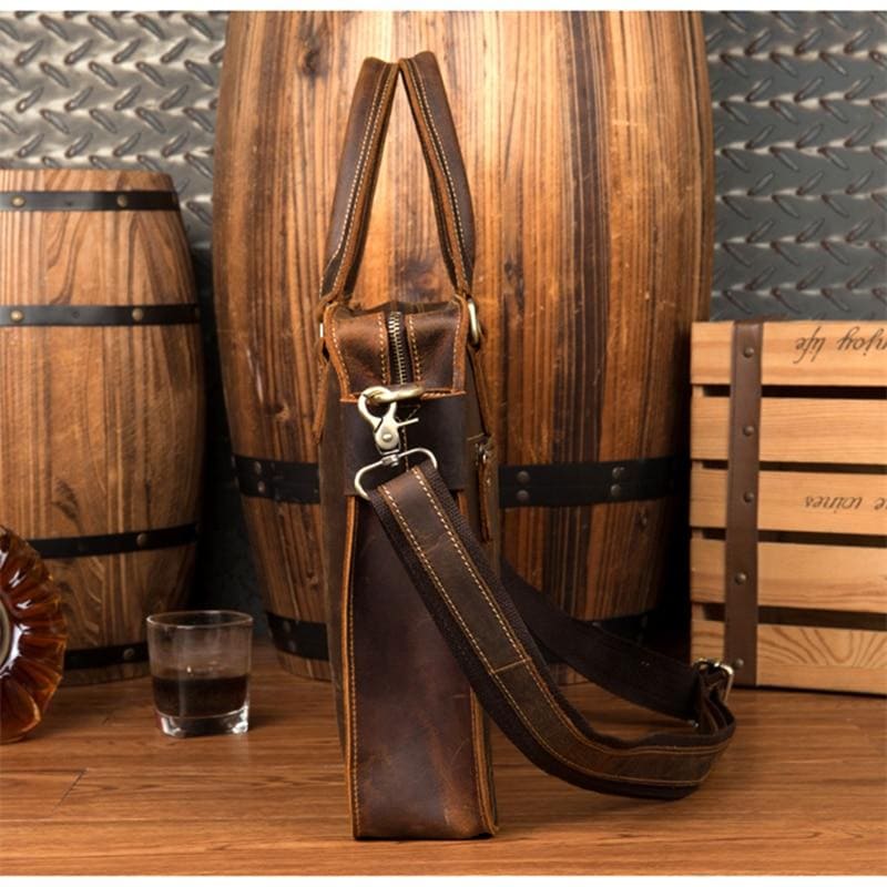 Stylish Vanderbilt Genuine Leather Messenger Briefcase