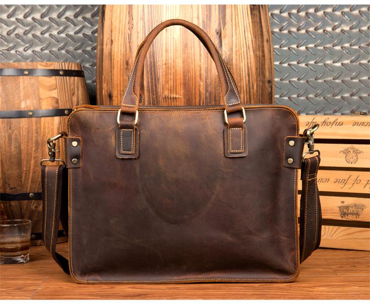 Stylish Vanderbilt Genuine Leather Messenger Briefcase