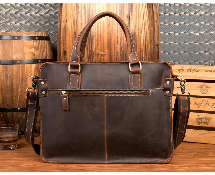 Stylish Vanderbilt Genuine Leather Messenger Briefcase