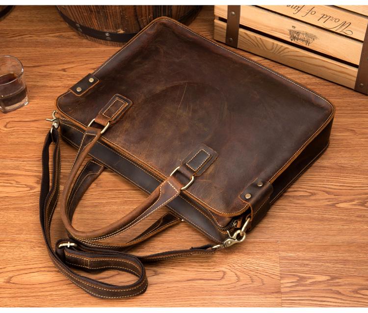 Stylish Vanderbilt Genuine Leather Messenger Briefcase