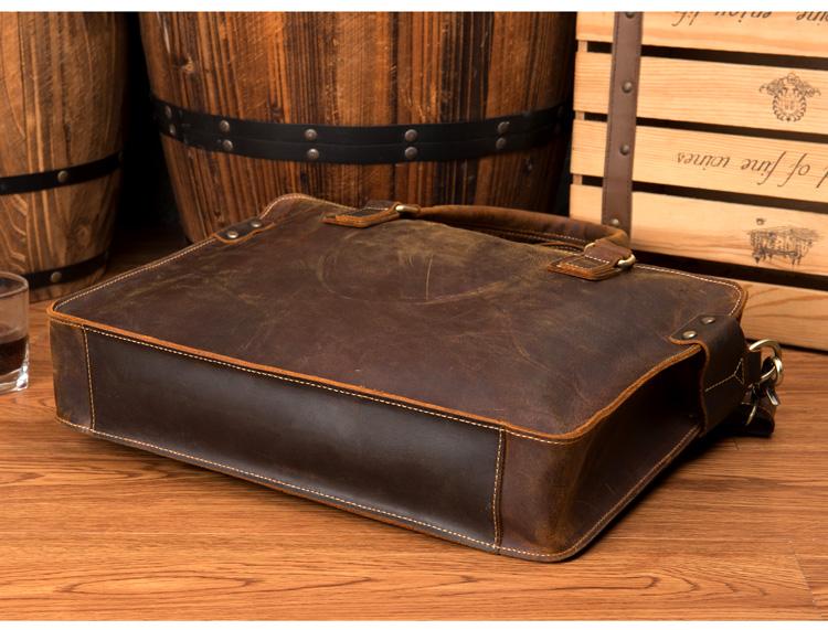 Stylish Vanderbilt Genuine Leather Messenger Briefcase