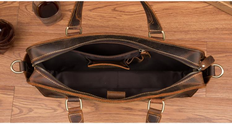 Stylish Vanderbilt Genuine Leather Messenger Briefcase