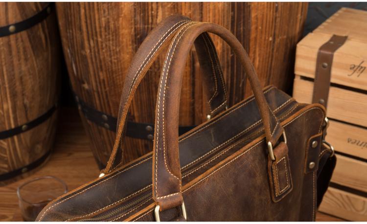 Stylish Vanderbilt Genuine Leather Messenger Briefcase