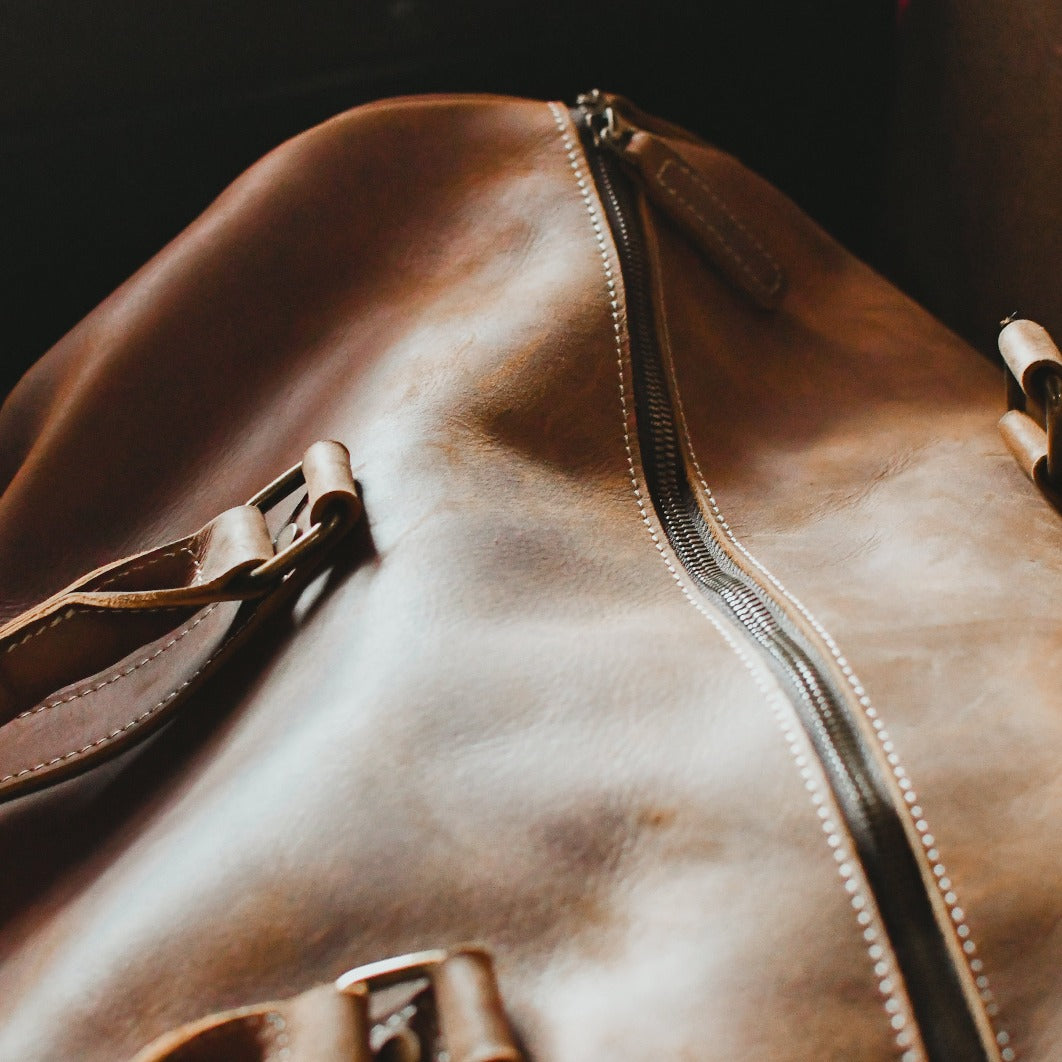 Luxurious Dyker Weekender | Spacious Leather Duffle for Your Adventures