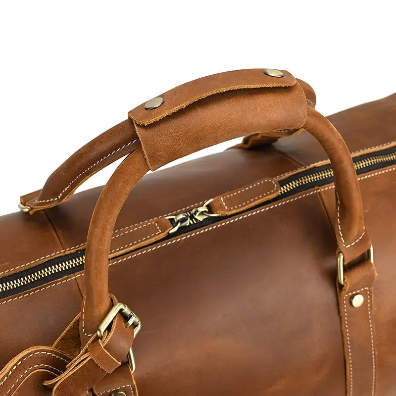 Luxurious Dyker Weekender | Spacious Leather Duffle for Your Adventures