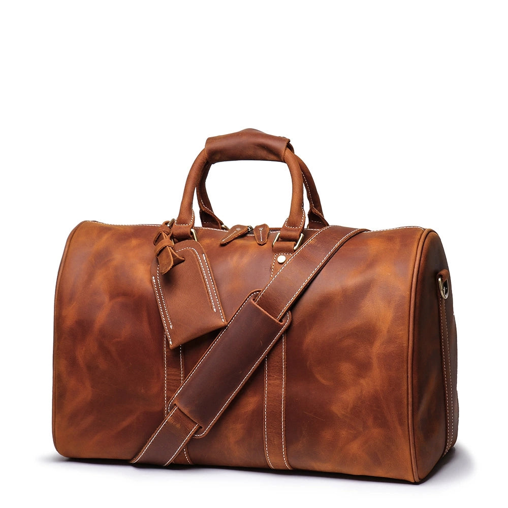 Discover the Bronx Weekender: Chic Small Leather Duffle Bag for Stylish Escapes