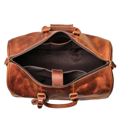 Discover the Bronx Weekender: Chic Small Leather Duffle Bag for Stylish Escapes