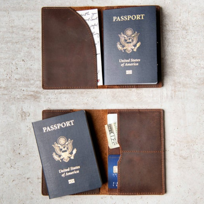 Luxurious Handmade Leather Passport Holder by Priam