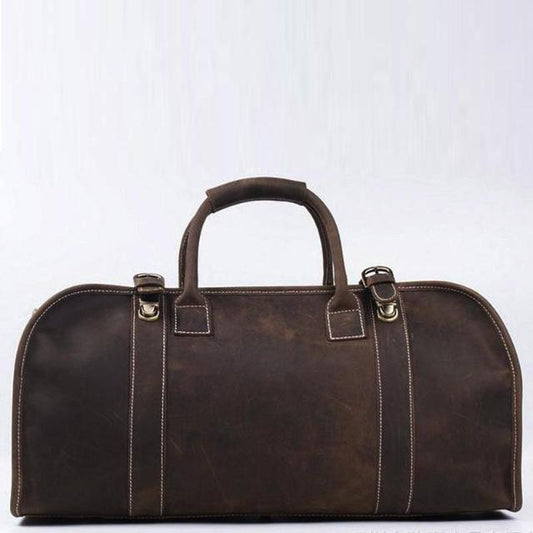 Edison Vintage Leather Weekender Duffle Bag - Perfect for Your Adventures!