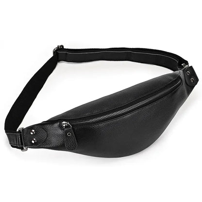 Sleek Black Leather Walcott Fanny Pack: The Ultimate Stylish Waist Bag