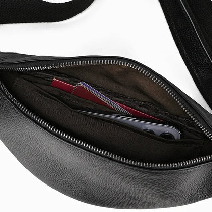 Sleek Black Leather Walcott Fanny Pack: The Ultimate Stylish Waist Bag