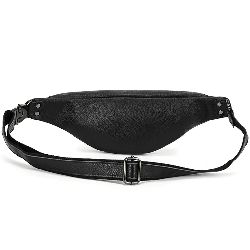 Sleek Black Leather Walcott Fanny Pack: The Ultimate Stylish Waist Bag