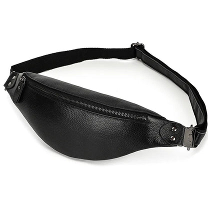 Sleek Black Leather Walcott Fanny Pack: The Ultimate Stylish Waist Bag