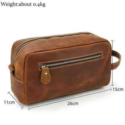 The Wanderer Travel Toiletry Bag | Luxurious Genuine Leather Essentials Organizer