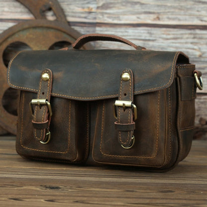 Stylish Vintage Crossbody Camera Messenger Bag – The Farragut Leather Edition