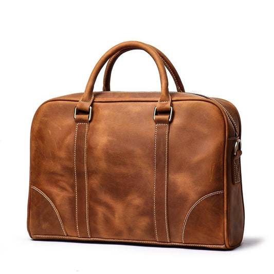 Stylish Benson Vintage Leather Laptop Briefcase – Perfect Blend of Elegance and Functionality