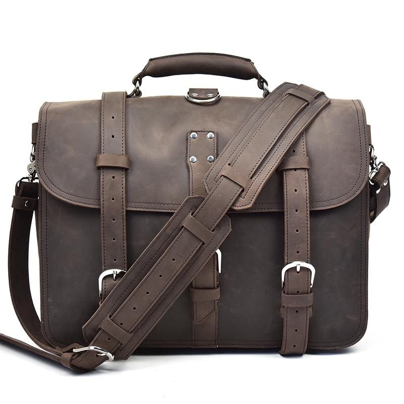 Greenwich Vintage Leather Messenger Bag | Spacious & Stylish Travel Companion