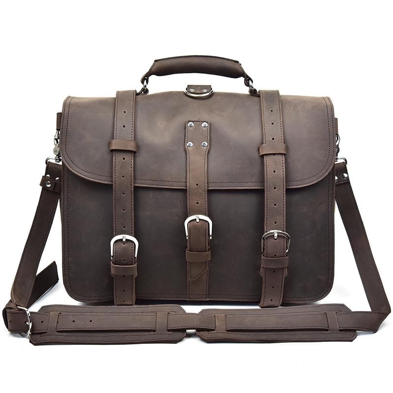 Greenwich Vintage Leather Messenger Bag | Spacious & Stylish Travel Companion