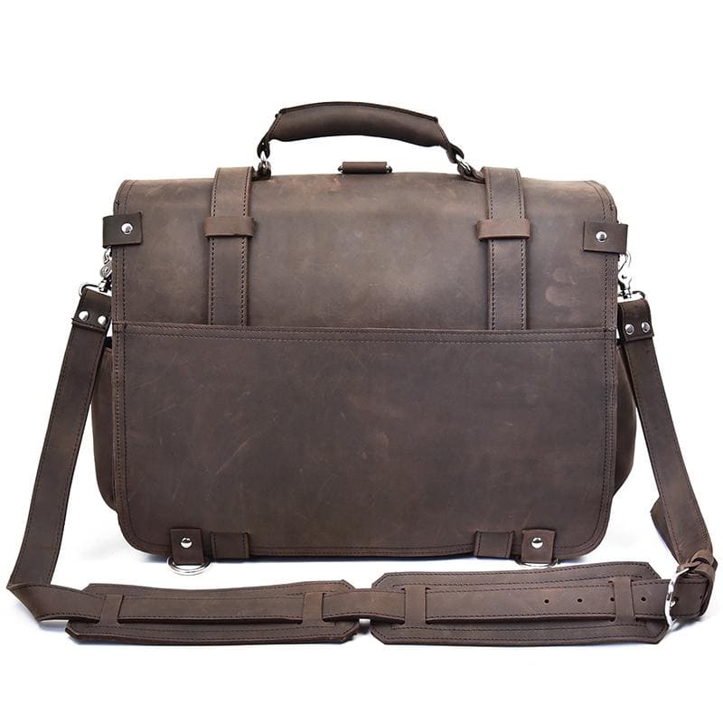 Greenwich Vintage Leather Messenger Bag | Spacious & Stylish Travel Companion